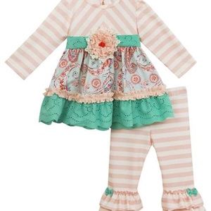 Blush Ivory Striped Paisley Set